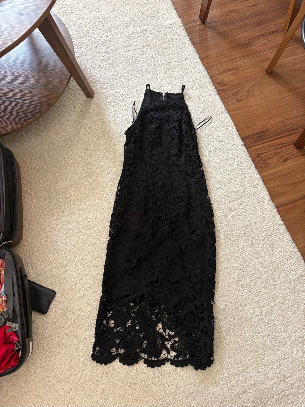 Guess midi Black Lace Dress - Women's Elegant Sleeveless Dress